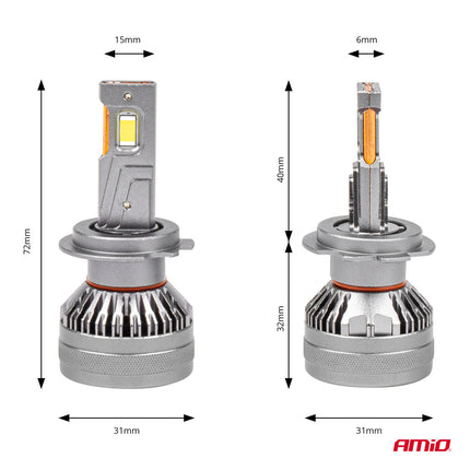 AMiO LED Koplampen HP-serie H7/H18 Canbus Dimlichten Wit - VCTparts.nl