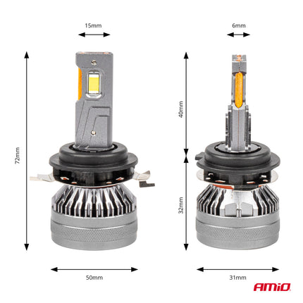 AMiO LED Koplampen HP-serie H7-1 Canbus Dimlichten Wit - VCTparts.nl