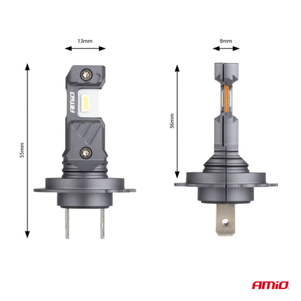 AMiO LED Koplampen Hybrid series H7 (H18) Wit 6000K - 5600LM Canbus 60W - VCTparts.nl