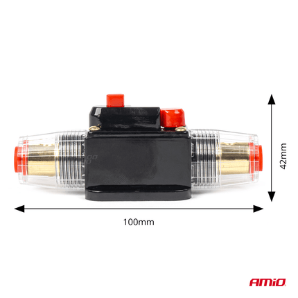 Amio Breaker Automatic Fuse Circuit 12-48V 125A - Fusible réinitialisé pour la stéréo et l'audio du moteur automatique