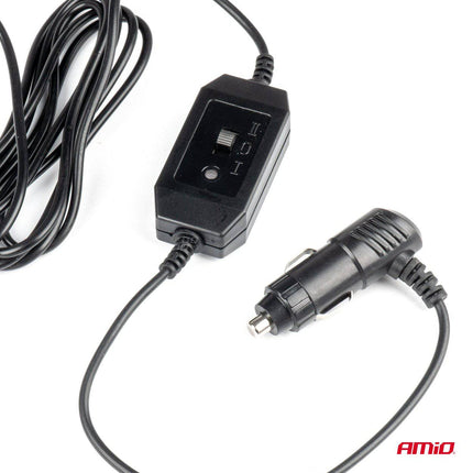 Amio AutoventiLator pour l'appui-tête avec chargeur USB noir (5x10cm) 12V