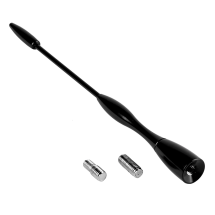 AMiO FM/AM Auto Antenne Mini Universeel met 5/6mm Adapter Zwart (16 cm) - VCTparts.nl