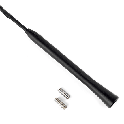 AMiO FM/AM Auto Antenne Mini Universeel met 5/6mm Adapter Zwart (41 cm) - VCTparts.nl