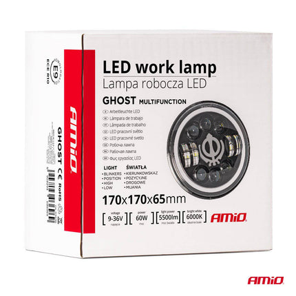 AMiO Krachtige Werklamp Multifunctioneel 9-36V 60W AMIO-03696 Verstraler Spot Robuust Offroad