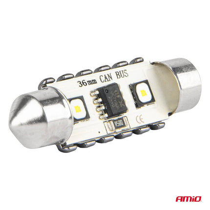 Amio LED Canbus Lamps 12SMD Festoon C5W 3838 36 mm blanc 12 / 24V