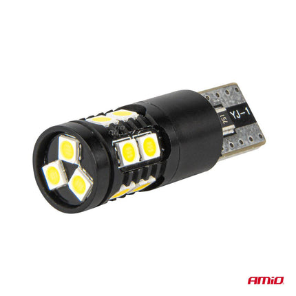 AMiO LED CANBUS-lampen T10 W5W 13SMD 3030 Wit 12V/24V