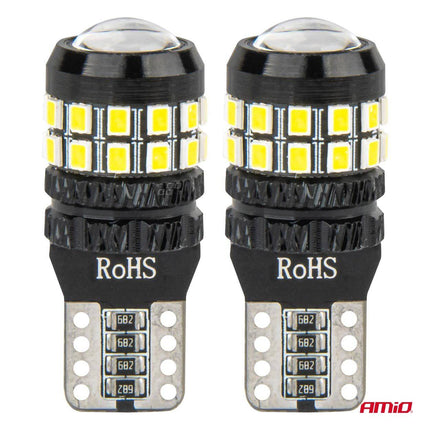 LEM CANBUS LED AMIO T10 W5W 27SMD 2016 Blanc 12V / 24V