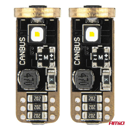 Lampes canbus à LED Amio T10 W5W 3SMD 3838 Blanc 12V / 24V