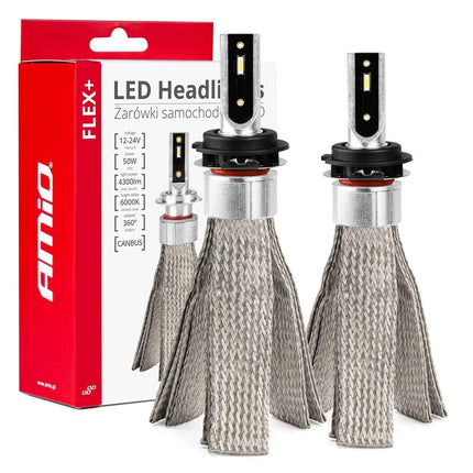 Phares LED Amio Flex + série H7-6 Canbus 6000K 12-24V Dimlights White