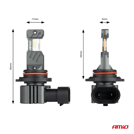 AMiO LED Koplampen/Mistlampen Hybrid series HB4 9006 Wit 6000K - 5600LM Canbus 60W