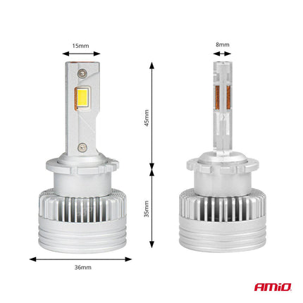 AMiO LED Koplampen X AllinOne-serie D2S D2R D4S D4R canbus 6000K Dimlichten Wit