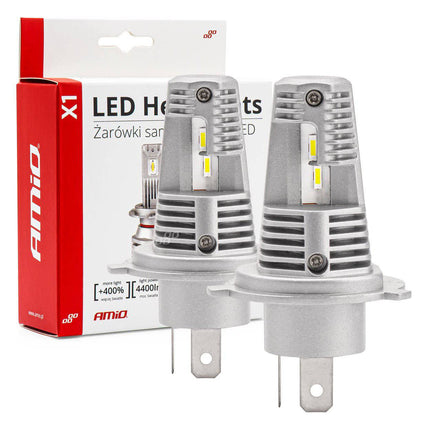 Phares à LED amio x1 série H4 / H19 Dimlights White