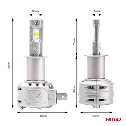 AMiO LED Koplampen X2-serie H3 Dimlichten Wit