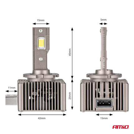 AMiO LED Koplampen XD-serie D1S/D1R – Krachtige LED Dimlichten in Helder Wit