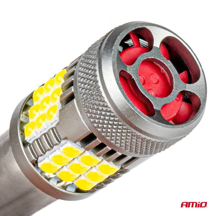 AMiO LED-LAMPEN CANBUS PRO-serie 1156 BA15S P21W R10W R5W 36x3030 SMD VENTILATOR Wit 12V/24V