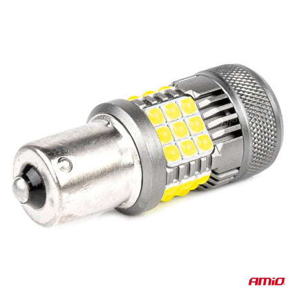 AMiO LED-LAMPEN CANBUS PRO-serie 1156 BA15S P21W R10W R5W 36x3030 SMD VENTILATOR Wit 12V/24V