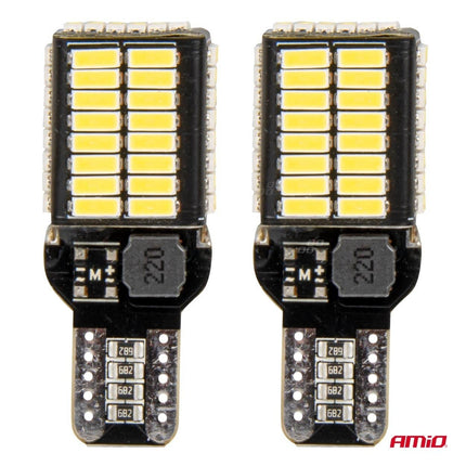 Amio LED lampes Canbus Pro Series T15E W16W 54X4014 SMD BLANC 12V / 24V