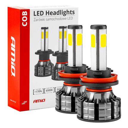 Amio LED Fog Lights Série H8 / H9 / H11 White