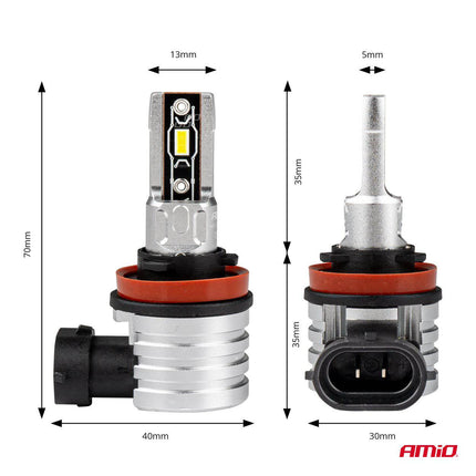 AMiO LED Mistlichten H-mini-serie H8/H9/H11/H16 Wit