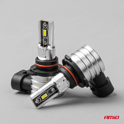 Amio LED Fog Lights H-Mini Series HB3 9005 / HIR1 9011 / H10 White