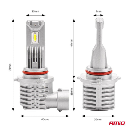 AMiO LED Mistlichten X1-serie HB3 9005/HIR1 9011/H10 Wit