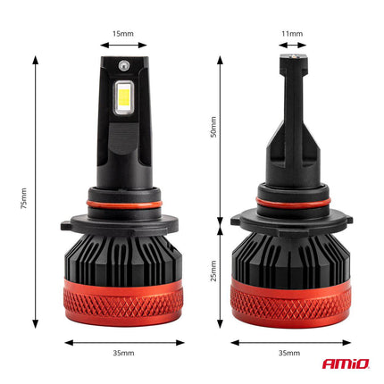 Amio LED Fog Lights x3 Series HB4 9006 White