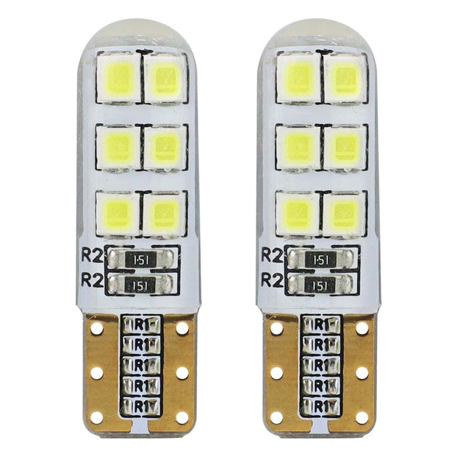 AMiO LED STANDAARD T10 W5W 12xSMD 2835 12V Zilver - VCTparts.nl