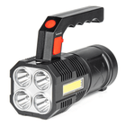 AMiO LED Zoeklicht Handlamp met Geïntegreerde Oplaadbare Batterij 300LM Zwart-Rood