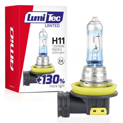 AMiO LumiTec Silver Halogeen Dimlicht +130% H11 12V 55W (1 stuk) - VCTparts.nl