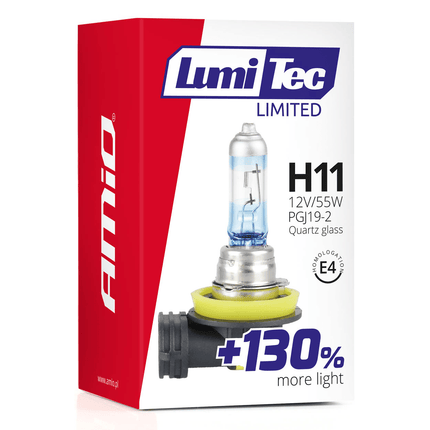 AMiO LumiTec Silver Halogeen Dimlicht +130% H11 12V 55W (1 stuk) - VCTparts.nl