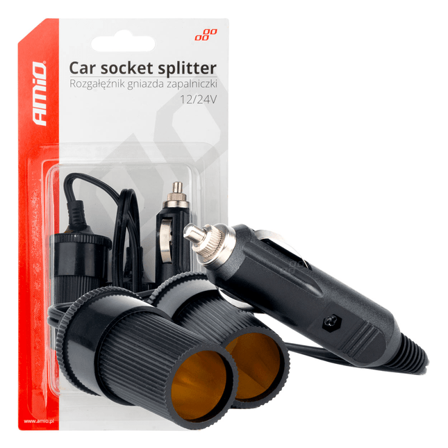 AMiO Multifunctionele Sigarettenaansteker Splitter 12/24V voor Auto en Vrachtwagen - VCTparts.nl