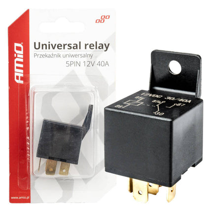 AMiO Relais 12V 5 Pin 40A Relay Universele Elektronische Schakelaar