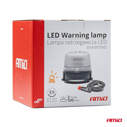 Amio stroboscope clignotant lampe d'avertissement de lumière W25M MAGNÉTIQUE 12 / 24V IP66 ORANJE R65 R10