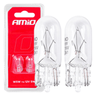 AMiO T10 Wit Halogeen Verlichting 30 lumen W2.1x9.5d (set) [Stadsverlichting - Parkeerverlichting - Kentekenverlichting - Interieurverlichting] - VCTparts.nl