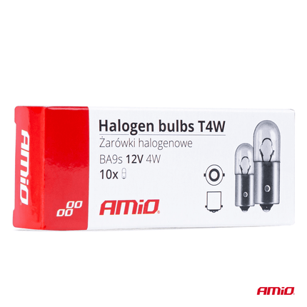 AMiO T4W BA9S Halogeen 12V 4W Wit [Koplamp -Dagrijverlichting] (10 stuks)