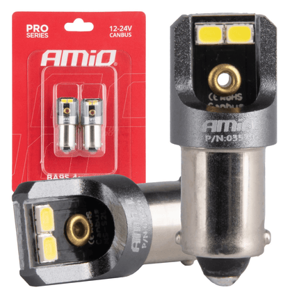 AMiO T4W BA9S LED 12V-24V 4x2016 SMD Wit Canbus [Koplamp -Dagrijverlichting] (2 stuks) - VCTparts.nl