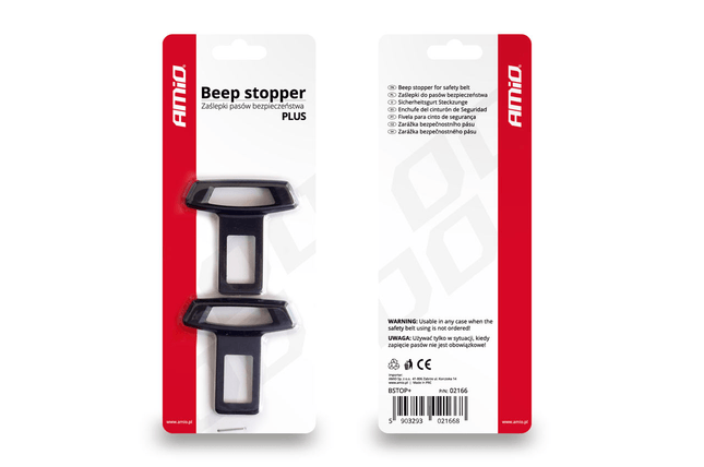 AMiO Universele Gordel Clip Alarmstopper voor Autostoel BSTOP+ Zwart (set) - VCTparts.nl