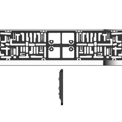 AMiO Universele Kentekenplaathouder Nummerbord Europa Chrome - VCTparts.nl