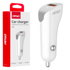 AMiO USB-A Autolader Telefoon 2.1A 12/24V Wit - VCTparts.nl