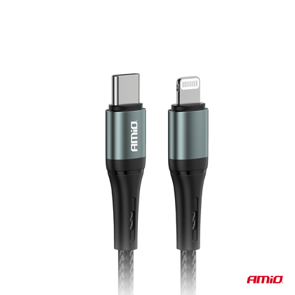 Amio USB -C à Lightning Cable 20W 100cm FullLink - Chargeur rapide du cordon de câble de charge