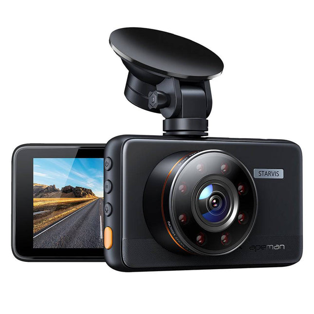 Apeman C660 Dashcam 1080P HD Wifi Auto Video Recorder met Continue Voeding Zwart