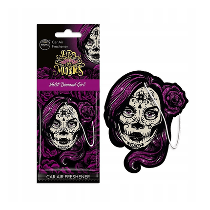 AROMA CAR AROMA Dia de los Muertos Auto Luchtverfrisser Stoere Schedel - Violet Girl Spicy Delight - VCTparts.nl