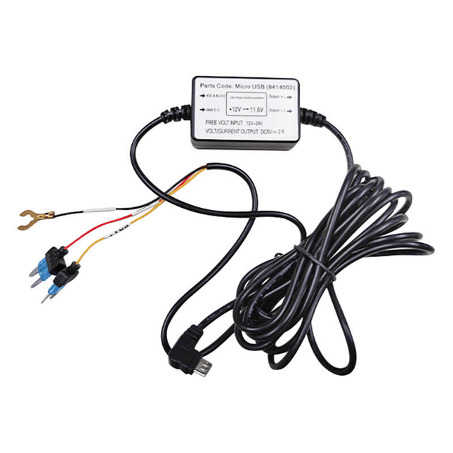 AZDome Auto Dashcam Continue Voeding Hardwire Kabel Voeding Micro USB [3.5M 12v/24v] - VCTparts.nl