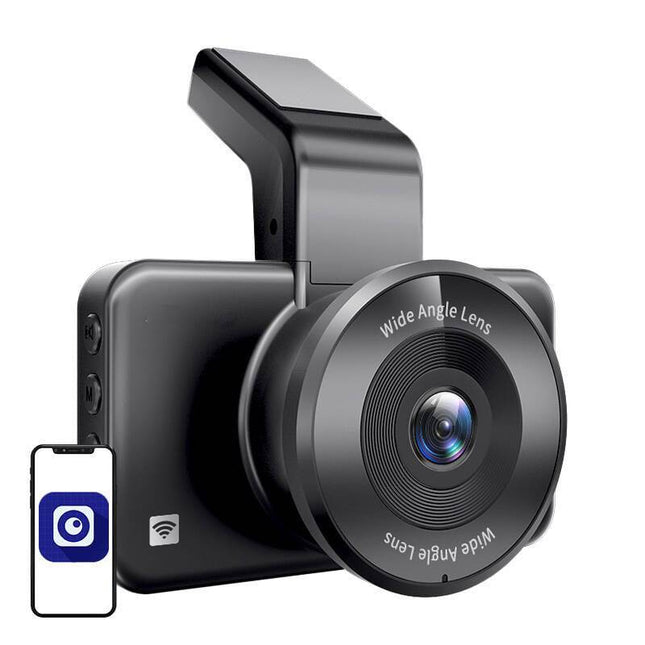 AZDome Dashcam M17 FullHD Wifi 1CH  met Scherm Auto Video Recorder Zwart