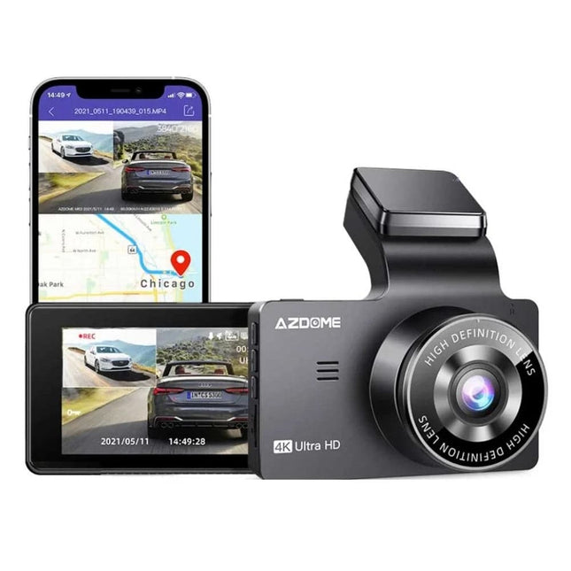 Azdome Dashcam M63 Lite True 4K WiFi Auto Video Recorder Black