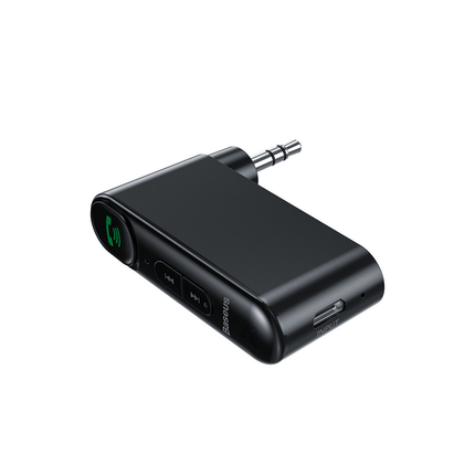 Baseus Bluetooth AUX Muziek Transmitter Autolader met Batterij Zwart - VCTparts.nl