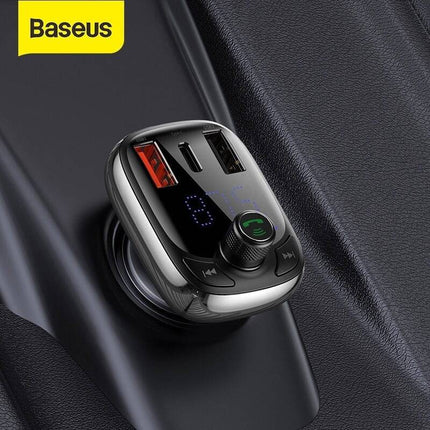 Baseus  Bluetooth FM Radio Transmitter Carkit Universeel Zwart - VCTparts.nl