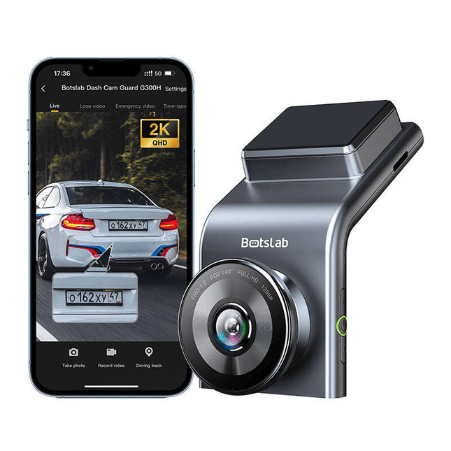 Botslab G300H Pro Dashcam 2K 2304P 1CH FHD Wifi Video Recorder Zwart - VCTparts.nl