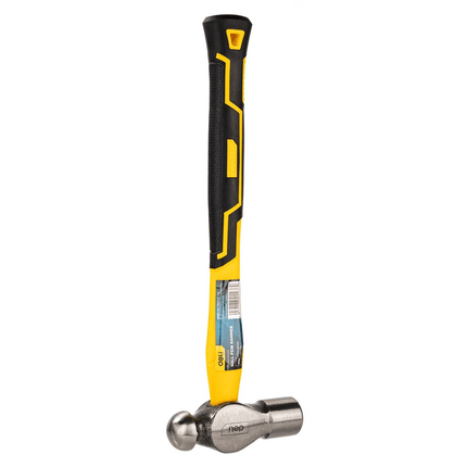 Deli Ball Pein Hammer 0.68kg Universeel met Ergonomische Handgreep [Gereedschap - EDL443024] (Geel) - VCTparts.nl