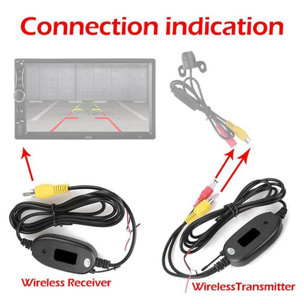 Einparts Draadloze Achteruitrijcamera Bekabeling Zender Transmitter & Ontvanger 2.4Ghz 12V - VCTparts.nl